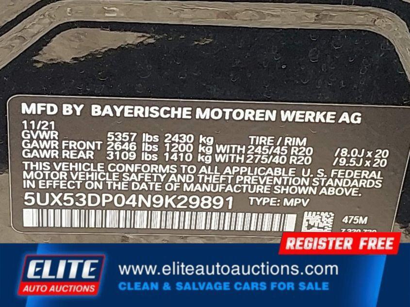 used 2022 BMW X3 car