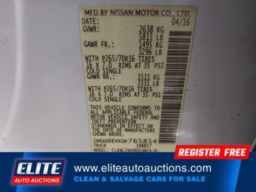 used 2016 Nissan Frontier car, priced at $6,500