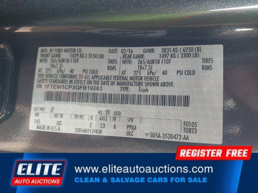 used 2016 Ford F-150 car, priced at $9,800