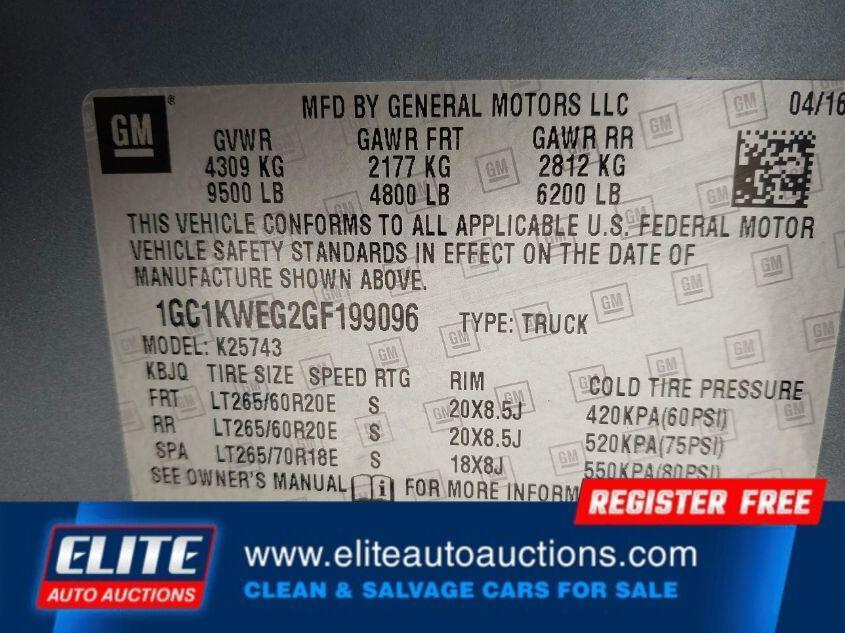 used 2016 Chevrolet Silverado 2500 car