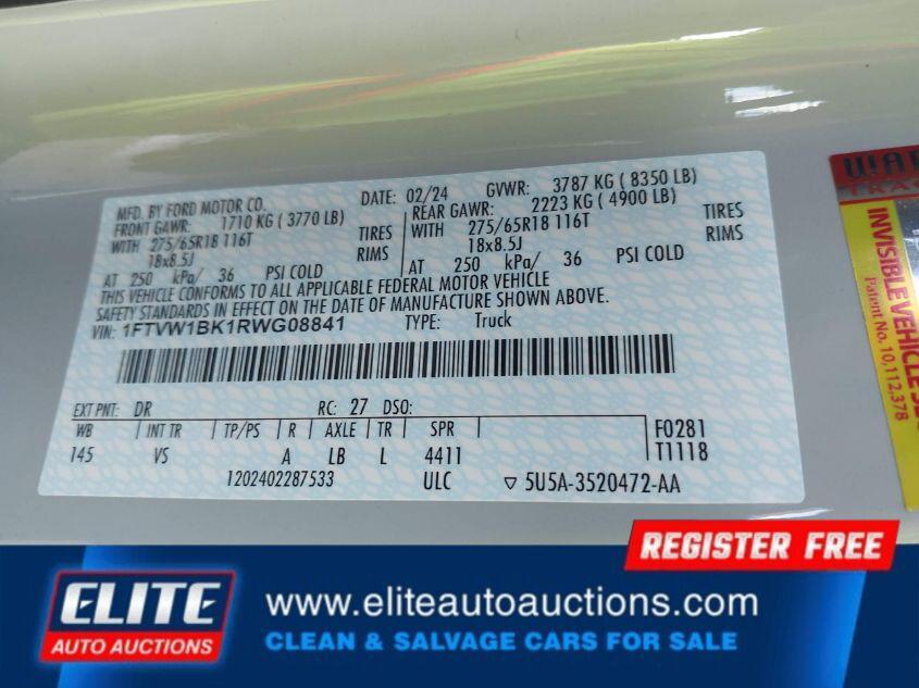 used 2024 Ford F-150 Lightning car, priced at $22,400