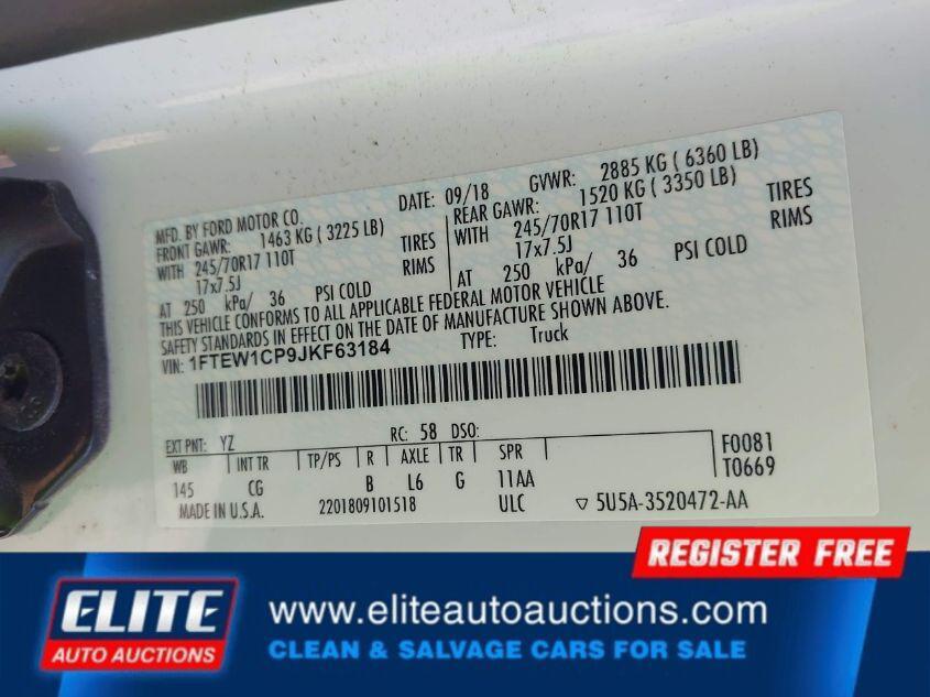 used 2018 Ford F-150 car, priced at $10,800