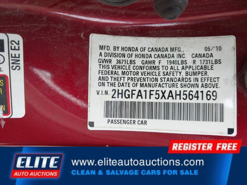 used 2010 Honda Civic car, priced at $775