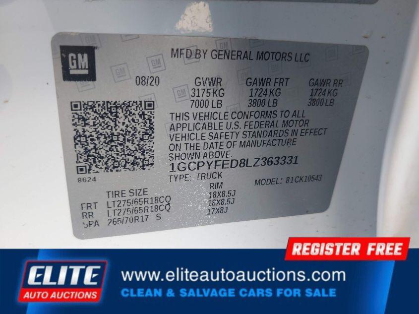 used 2020 Chevrolet Silverado 1500 car, priced at $26,875