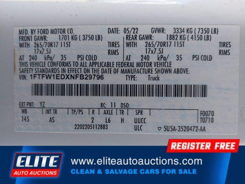 used 2022 Ford F-150 car