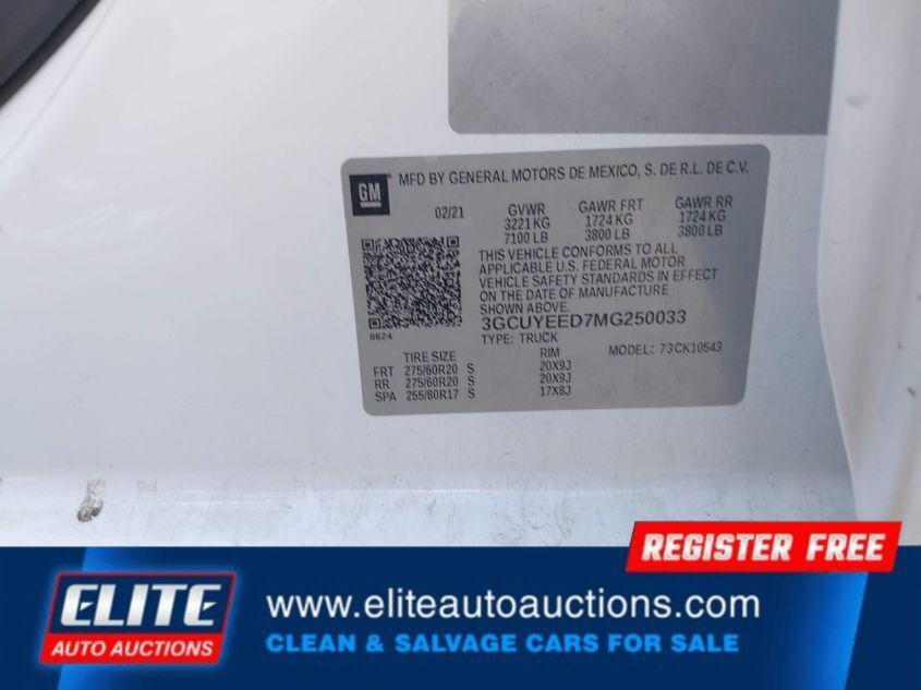 used 2021 Chevrolet Silverado 1500 car, priced at $19,500