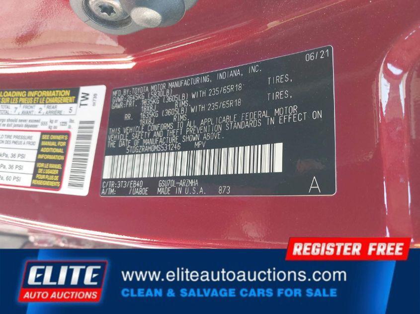 used 2021 Toyota Highlander car