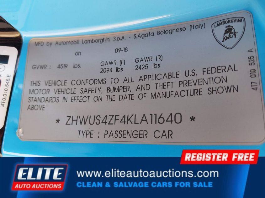used 2019 Lamborghini Huracan car