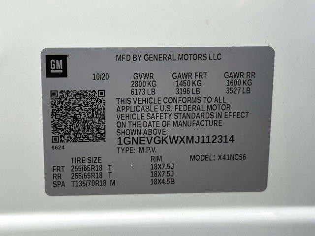 used 2021 Chevrolet Traverse car, priced at $17,978