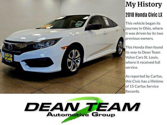 used 2018 Honda Civic car, priced at $17,500