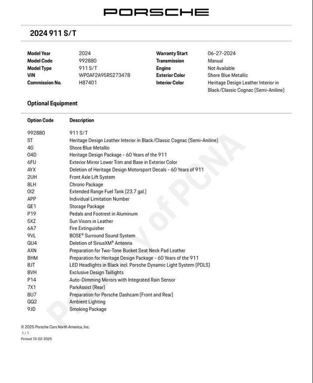 used 2024 Porsche 911 car, priced at $749,900
