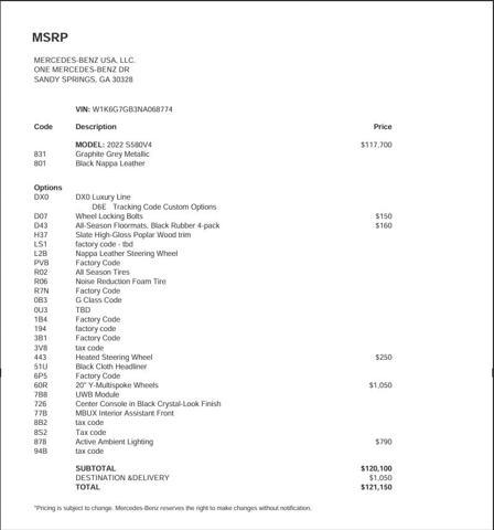 used 2022 Mercedes-Benz S-Class car, priced at $77,900