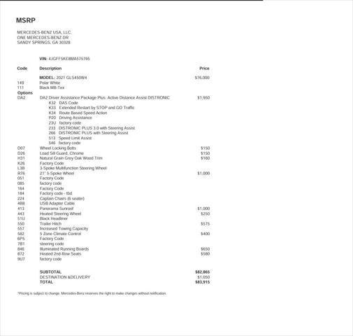 used 2021 Mercedes-Benz GLS 450 car, priced at $49,900