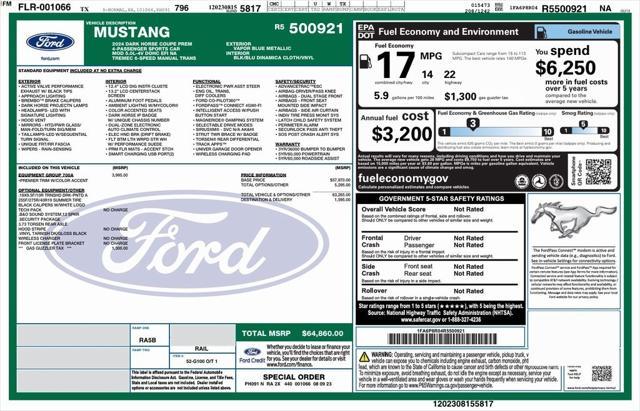 used 2024 Ford Mustang car, priced at $63,900
