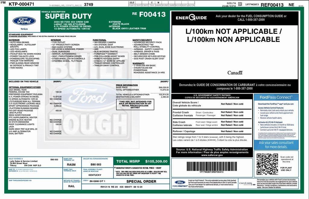 used 2024 Ford F-250 car, priced at $77,000