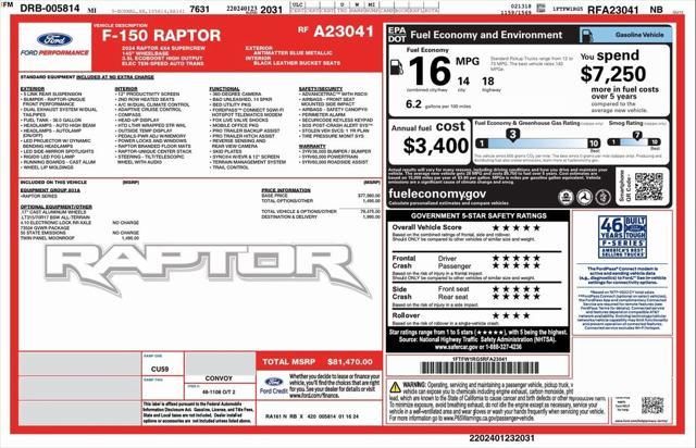 used 2024 Ford F-150 car, priced at $77,900