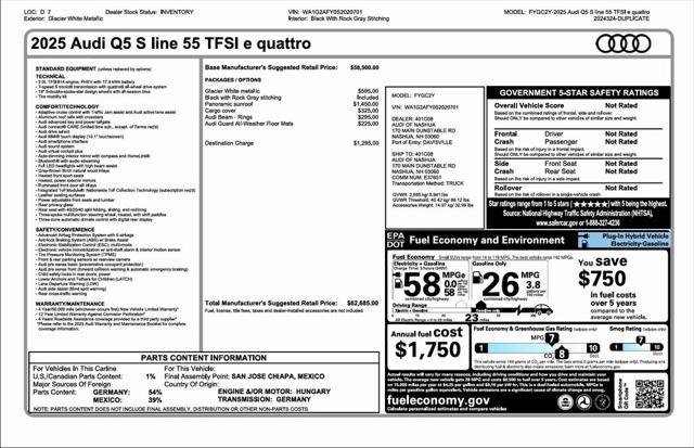 used 2025 Audi Q5 car, priced at $49,900
