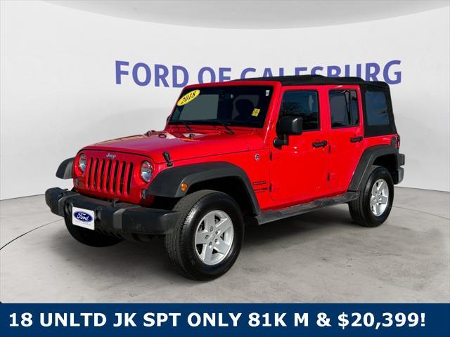 used 2018 Jeep Wrangler JK Unlimited car, priced at $20,399