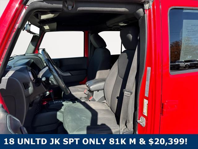 used 2018 Jeep Wrangler JK Unlimited car, priced at $20,399