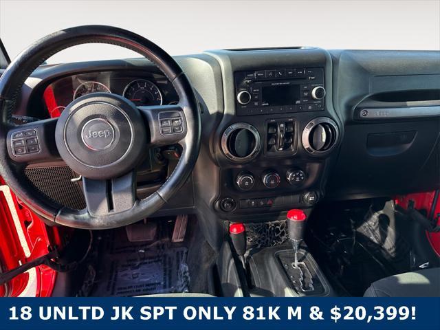 used 2018 Jeep Wrangler JK Unlimited car, priced at $20,399