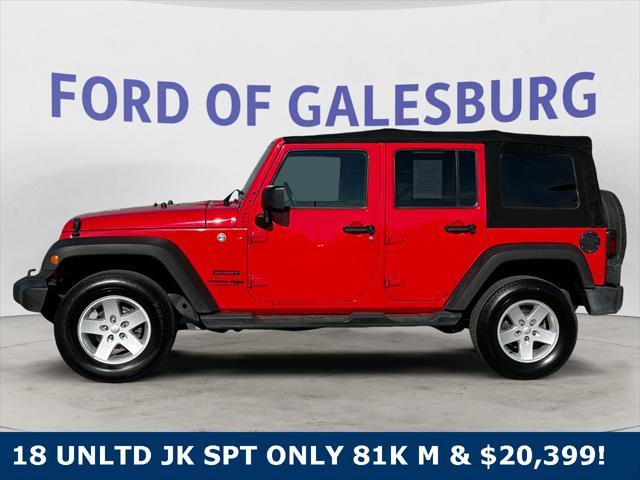 used 2018 Jeep Wrangler JK Unlimited car, priced at $20,399