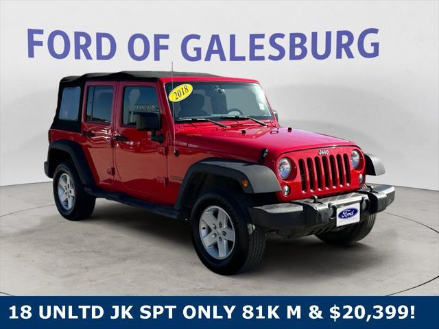 used 2018 Jeep Wrangler JK Unlimited car, priced at $20,399