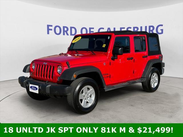 used 2018 Jeep Wrangler JK Unlimited car, priced at $20,995