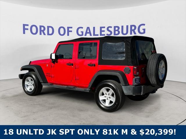 used 2018 Jeep Wrangler JK Unlimited car, priced at $20,399