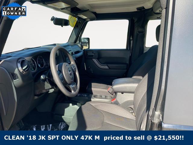 used 2018 Jeep Wrangler JK car, priced at $21,550