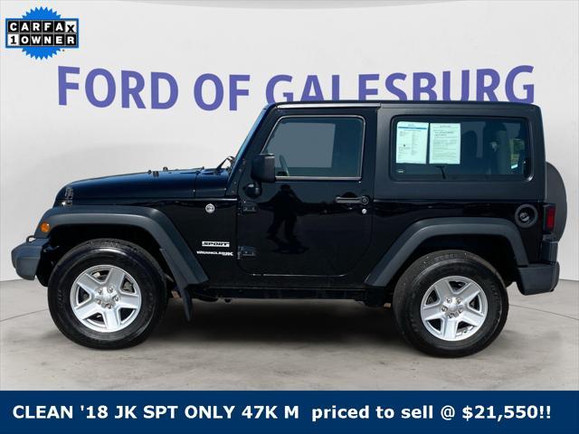 used 2018 Jeep Wrangler JK car, priced at $21,550