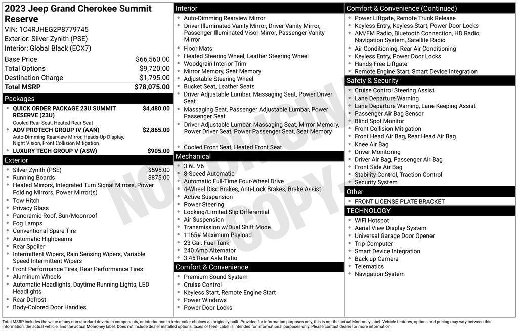 used 2023 Jeep Grand Cherokee car, priced at $41,500