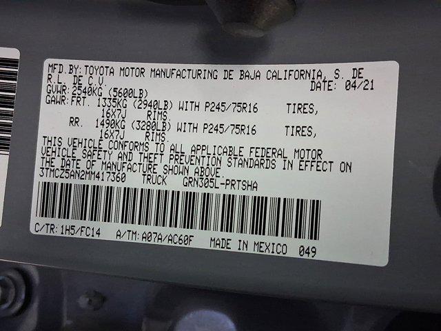 used 2021 Toyota Tacoma car, priced at $34,998