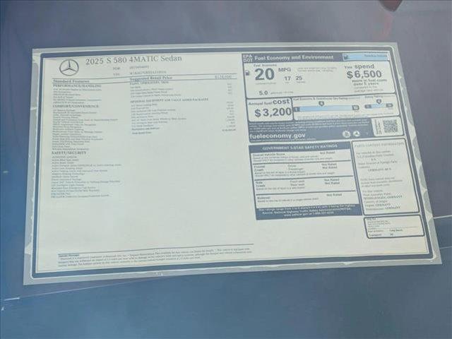 new 2025 Mercedes-Benz S-Class car, priced at $132,065
