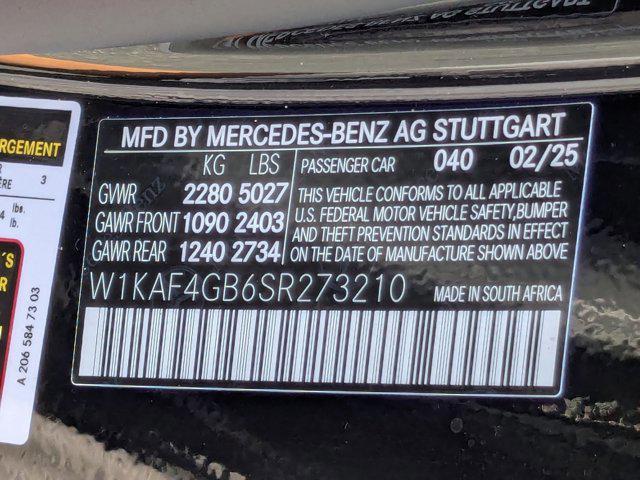 new 2025 Mercedes-Benz C-Class car, priced at $58,605