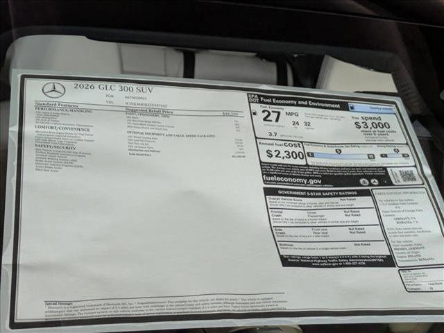 new 2026 Mercedes-Benz GLC 300 car, priced at $51,240