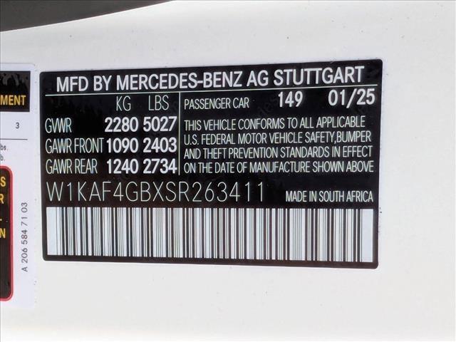 new 2025 Mercedes-Benz C-Class car, priced at $50,050