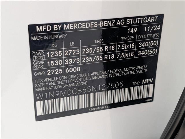 new 2025 Mercedes-Benz EQB 250 car, priced at $59,350