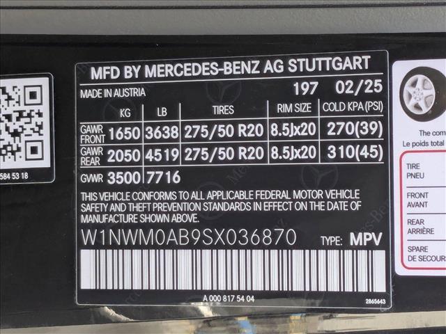 new 2025 Mercedes-Benz G-Class car, priced at $183,055