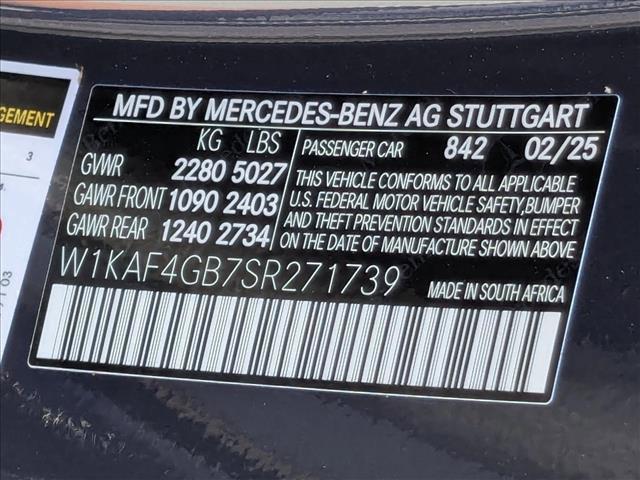 new 2025 Mercedes-Benz C-Class car, priced at $53,085
