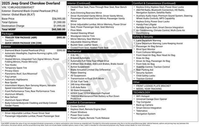 new 2025 Jeep Grand Cherokee car, priced at $53,580