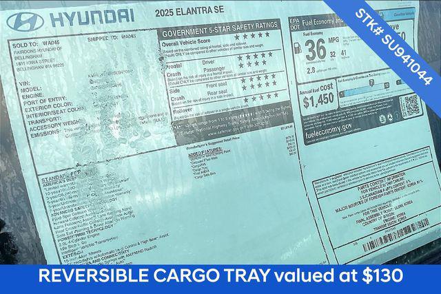 new 2025 Hyundai Elantra car, priced at $20,990