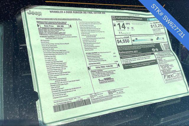new 2025 Jeep Wrangler car, priced at $106,580