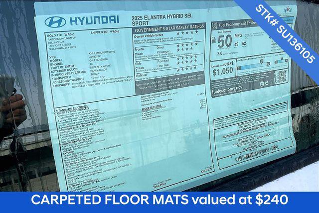 new 2025 Hyundai ELANTRA HEV car, priced at $23,910