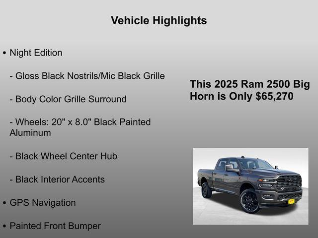 new 2025 Ram 2500 car, priced at $65,270
