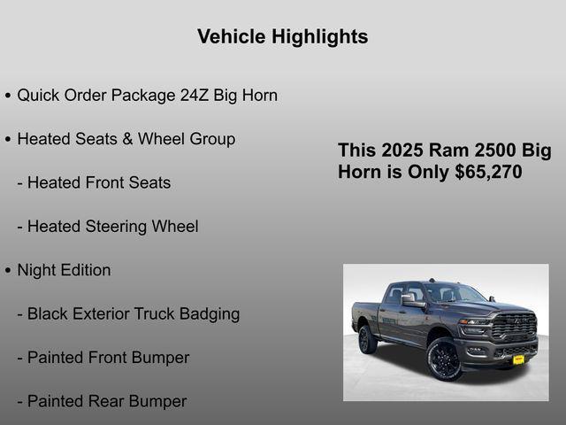 new 2025 Ram 2500 car, priced at $65,270