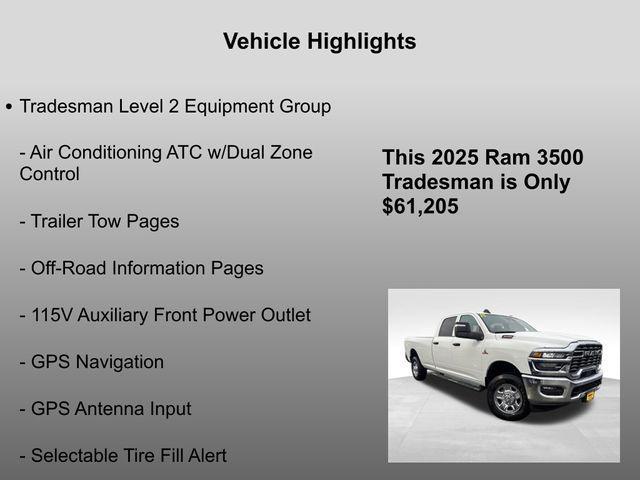 new 2025 Ram 3500 car, priced at $61,205