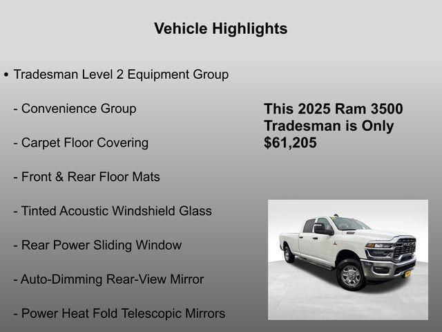 new 2025 Ram 3500 car, priced at $61,205