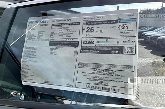 new 2025 Hyundai Tucson car, priced at $32,415