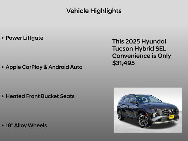 new 2025 Hyundai TUCSON Hybrid car, priced at $31,495