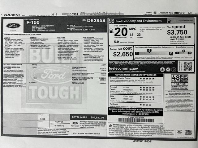 new 2025 Ford F-150 car, priced at $53,944